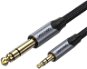 Vention Cotton Braided TRS 3.5mm Male to 6.5mm Male Audio Cable 1M Gray Aluminum Alloy Type - Audio-Kabel