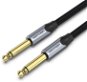 Vention Cotton Braided 6.5mm Male to Male Audio Cable 2M Grey Aluminium Alloy Type - AUX Cable