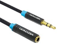 Audio kabel Vention Cotton Braided 3.5mm Jack Audio Extension Cable 5m Black Metal Type - Audio kabel