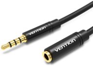 Vention Cotton Braided 3.5mm Audio Extension Cable 0.5m Black Metal Type - AUX Cable
