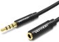 Vention Cotton Braided 3.5mm Audio Extension Cable 1M Black Metal Type - Audio-Kabel