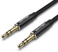 Vention Cotton Braided 3,5 mm Male to Male Audio Cable 1 m Black Aluminum Alloy Type - Audio kábel