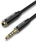 Vention Cotton Braided TRRS 3,5 mm Male to 3,5 mm Female Audio Extension 1 m Black Aluminum Alloy Type - Audio kábel