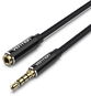 Vention Cotton Braided TRRS 3.5 mm Male to 3.5 mm Female Audio Extension 3 m Black Aluminum Alloy Type - Audio kábel