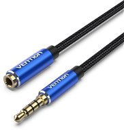Vention Cotton Braided TRRS 3,5 mm Male to 3,5 mm Female Audio Extension 0,5 m Blue Aluminum Alloy Type - Audio kábel