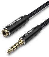 Vention Cotton Braided TRRS 3,5 mm Male to 3,5 mm Female Audio Extension Cable 10M Black Vention Alumi - Audio kábel