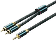 Vention Cotton Braided 3,5 mm Male to 2RCA Male Audio Cable 0,5 M Green Copper Type - Audio kábel