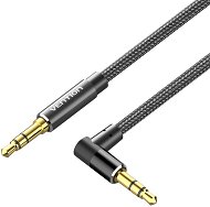 Vention Cotton Braided 3,5 mm Male to Male Right Angle Audio Cable Aluminum Alloy Type, 2 m, fekete - Audio kábel