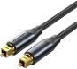Vention Optical Fiber Toslink Audio Cable Aluminum Alloy Type 1M Black - AUX Cable