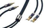 Vention Dual Banana Plugs to Dual Spade Plugs Speaker Wire (HiFi) 1M Blue - Audio kábel