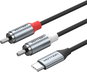 AUX Cable Vention USB-C Male to 2RCA Male with DAC Audio Cable 1M Gray - Audio kabel