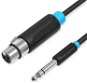 Vention 6.5mm Male to XLR Female Audio Cable, 1.5m, Black - AUX Cable