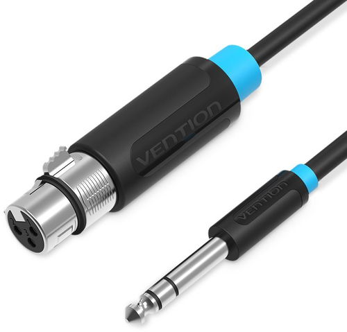 Vention 6.3mm Jack Male to XLR Female Audio Cable 2m Black - Audio-Kabel - Hauptbild