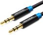 Vention Cotton Braided 3.5 mm Jack Male to Male Audio Cable 0.5m Black Metal Type - Audio-Kabel