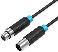 Audio kábel Vention XLR Audio Extension Cable 5m Black - Audio kabel