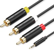 Vention 3.5mm Jack to 3x RCA AV Cable 2m Black - Audio kábel