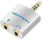 Átalakító Vention 3,5mm Jack Male to 2x 3,5mm Female Audio Splitter with Separated Audio and Microphone Port - Redukce