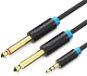 Audio kabel Vention 3.5mm Male to 2x 6.3mm Male Audio Cable 1m Black - Audio kabel