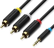 Vention 3,5 mm Male to 3× RCA Male AV Cable 1,5 m Black - Video kábel