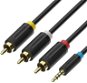 Vention 2.5mm Male to 3x RCA Male AV Cable 1.5m Black - AUX Cable