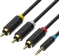 Vention 2.5mm Male to 3x RCA Male AV Cable 1.5m Black - Video kábel