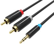 Vention 3,5 mm Jack Male to 2-Male RCA Adapter Cable 1,5 m Black - Audio kábel