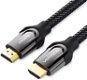 Vention Nylon Braided HDMI 1.4 Cable, 8m, Black, Metal Type - Video Cable