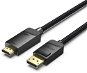 Vention Cotton Braided 4K DP (DisplayPort) to HDMI Cable 1M Black - Video Cable