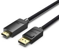 Vention Cotton Braided 4K DP (DisplayPort) to HDMI Cable 1.5M Black - Videokábel