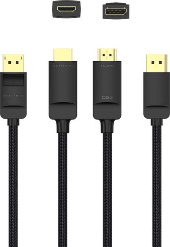 Vention Cotton Braided 4K DP (DisplayPort) to HDMI Cable 3M Black Video  Cable