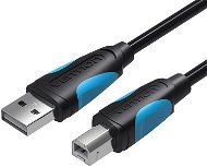 Adatkábel Vention USB-A to USB-B Print Cable with 2x Ferrite Core 8m Black - Datový kabel
