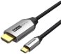 Video kábel Vention Cotton Braided USB-C to HDMI Cable 1 m Black Aluminum Alloy Type - Video kabel