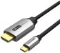 Video kábel Vention Cotton Braided USB-C to HDMI Cable 2 m Black Aluminum Alloy Type - Video kabel