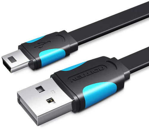 Vention USB2.0 -> miniUSB Cable 0.5m Black - Datový kabel - Hlavní obrázek
