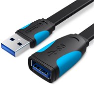 Datový kabel Vention USB3.0 Male to Female Extension Cable FLAT 1m Black - Datový kabel