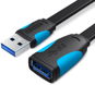 Datenkabel Vention USB3.0 Male to Female Extension Cable FLAT 3m Black - Datový kabel