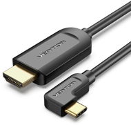 Vention Type-C (USB-C) to HDMI Cable Right Angle 1.5m Black - Videokábel