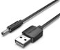 Tápkábel Vention USB to DC 3,5mm Charging Cable Black 1m - Napájecí kabel
