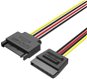 Tápkábel Vention SATA 15P Power Extension Cable 0.3m Black - Napájecí kabel