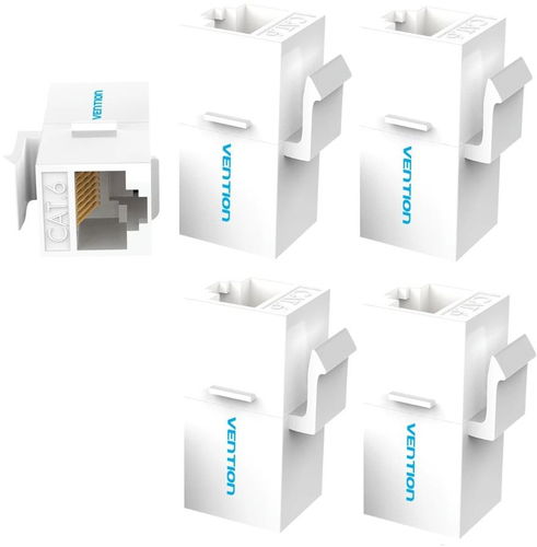 Vention Cat.6 UTP Keystone Jack Coupler 5 Pack White - Keystone - Fő fotó