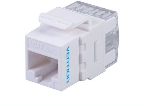 Vention Cat.5E UTP 180 Degree Keystone Jack White - Keystone - Fő fotó