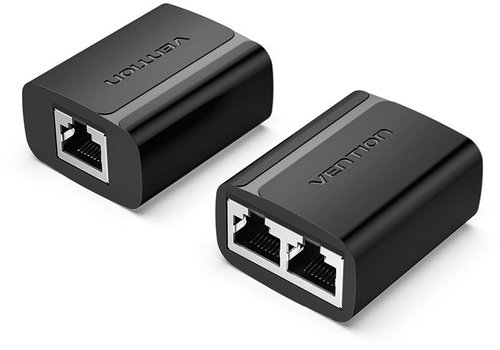 Vention 1 to 2 RJ45 Splitter Adapter Black PVC Type - Hub - Hauptbild