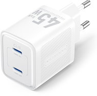 Vention 2-Port USB (C+C) GaN Charger (45W/45W) EU-Plug White - Wall Charger
