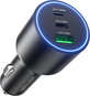 Auto-Ladegerät Vention Three-Port USB C+C+A (100W+65W+36W) Car Charger Black ABS Type - Nabíječka do auta