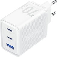 Vention 3-Port USB (C + C + A) SiC Charger (70W/70W/22,5W) EU-Plug White - Wall Charger