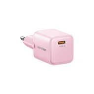 Vention 1-Port USB-C GaN Charger (45W) EU-Plug Pink - Wall Charger