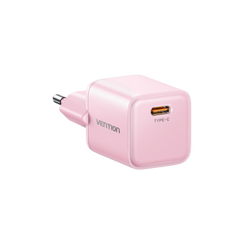 Vention 1-Port USB-C GaN Charger (45W) EU-Plug Pink - Wall Charger - Main image