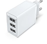 Töltő adapter Vention 3-port USB Wall Charger (12W / 12W / 12W) White - Nabíječka do sítě