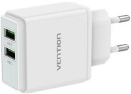 Vention Dual Quick 3.0 USB-A Wall Charger (18W + 18W) White - AC Adapter