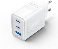 Vention 3-Port USB (C + C + A) GaN Charger (65W/65W/30W) EU-Plug White - Netzladegerät